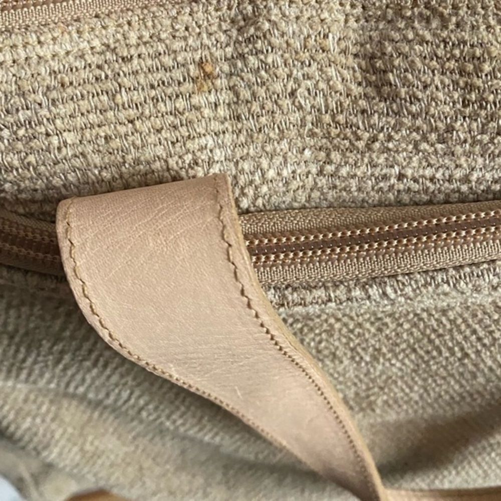 Furla • Tan Woven Vintage Crossbody Messenger Bag - Picture 4 of 9
